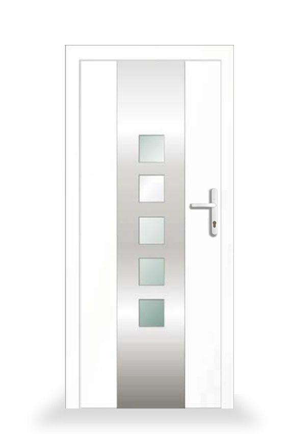 Inox 4 műanyag bejárati ajtó